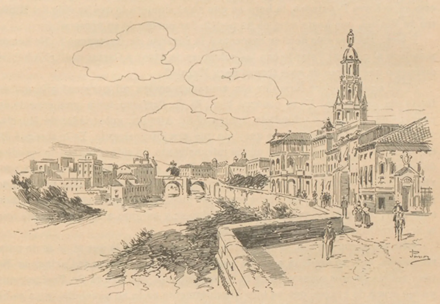 El Puente Viejo, grabado de 1902