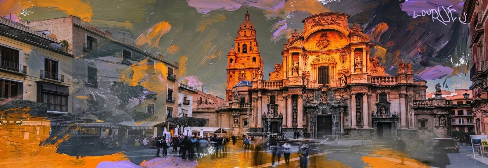 Cuadro de La Catedral, con la firma de Lourdes